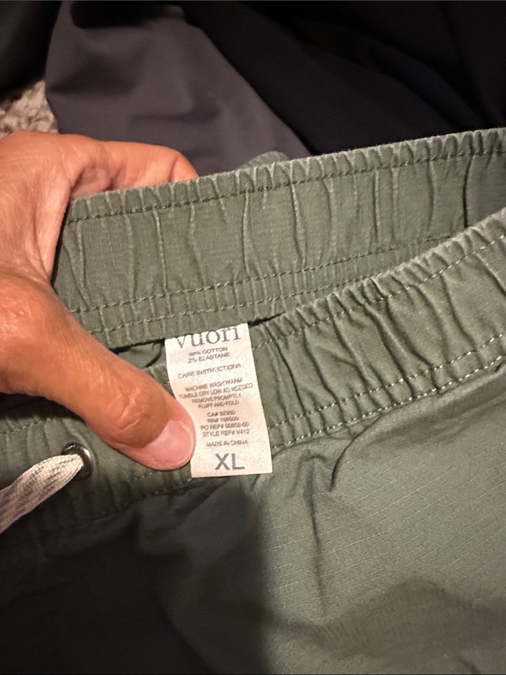 Vuori Men's Cargo Pants Olive Green